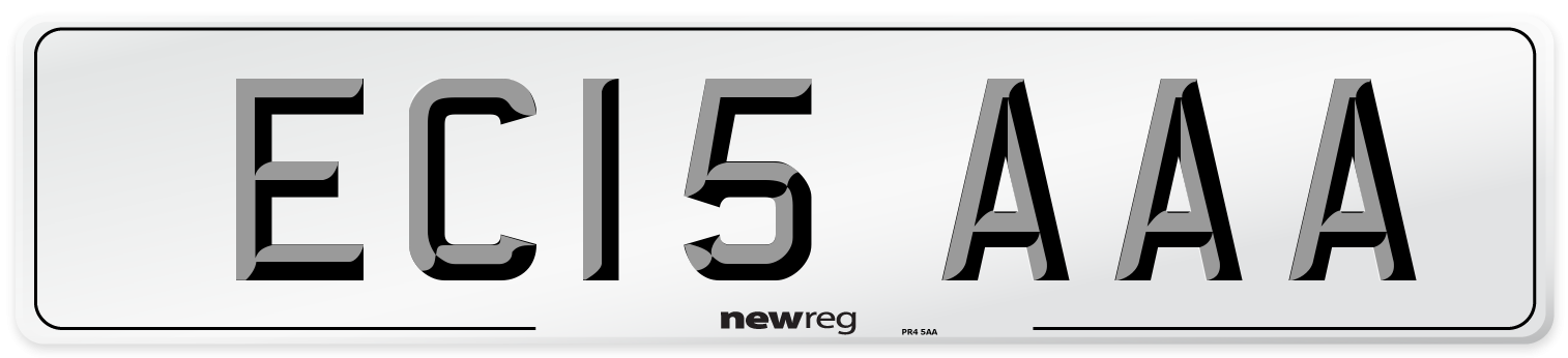 EC15 AAA Number Plate from New Reg